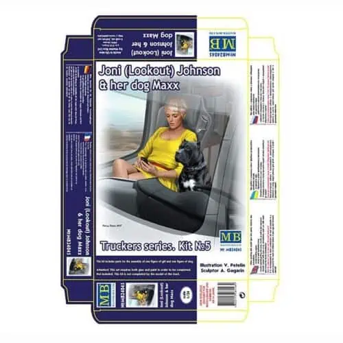 Master Box 1/24 Truckers Series. Joni (Lookout) Johnson & Her Dog Maxx (MB24045)