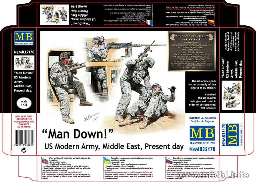 Master Box 1/35 Man Down! US Modern Army (MB35170)