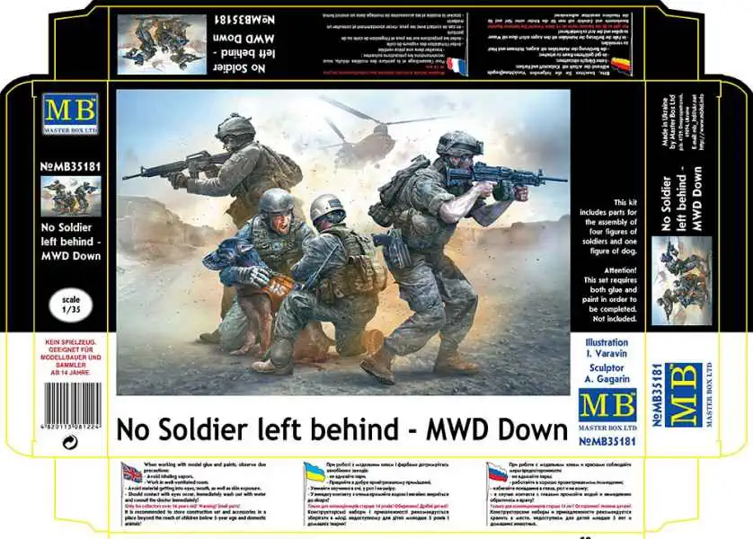 Master Box 1/35 No Soldier Left Behind - MWD Down (MB35181)