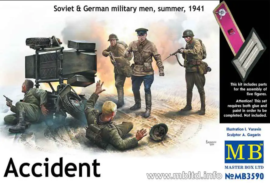 Master Box 1/35 Accident Soviet & German Military Men (MB3590)