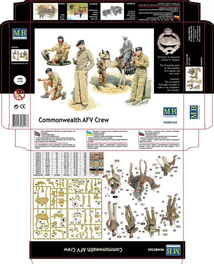 Master Box 1/35 Commonwealth AFV Club Crew (MB3564)