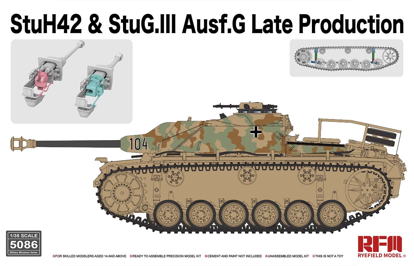 Rye Field Model 1/35 StuH42 & StuG.III Ausf.G Late Production 2 in 1 (RFM5086) - RFM5086