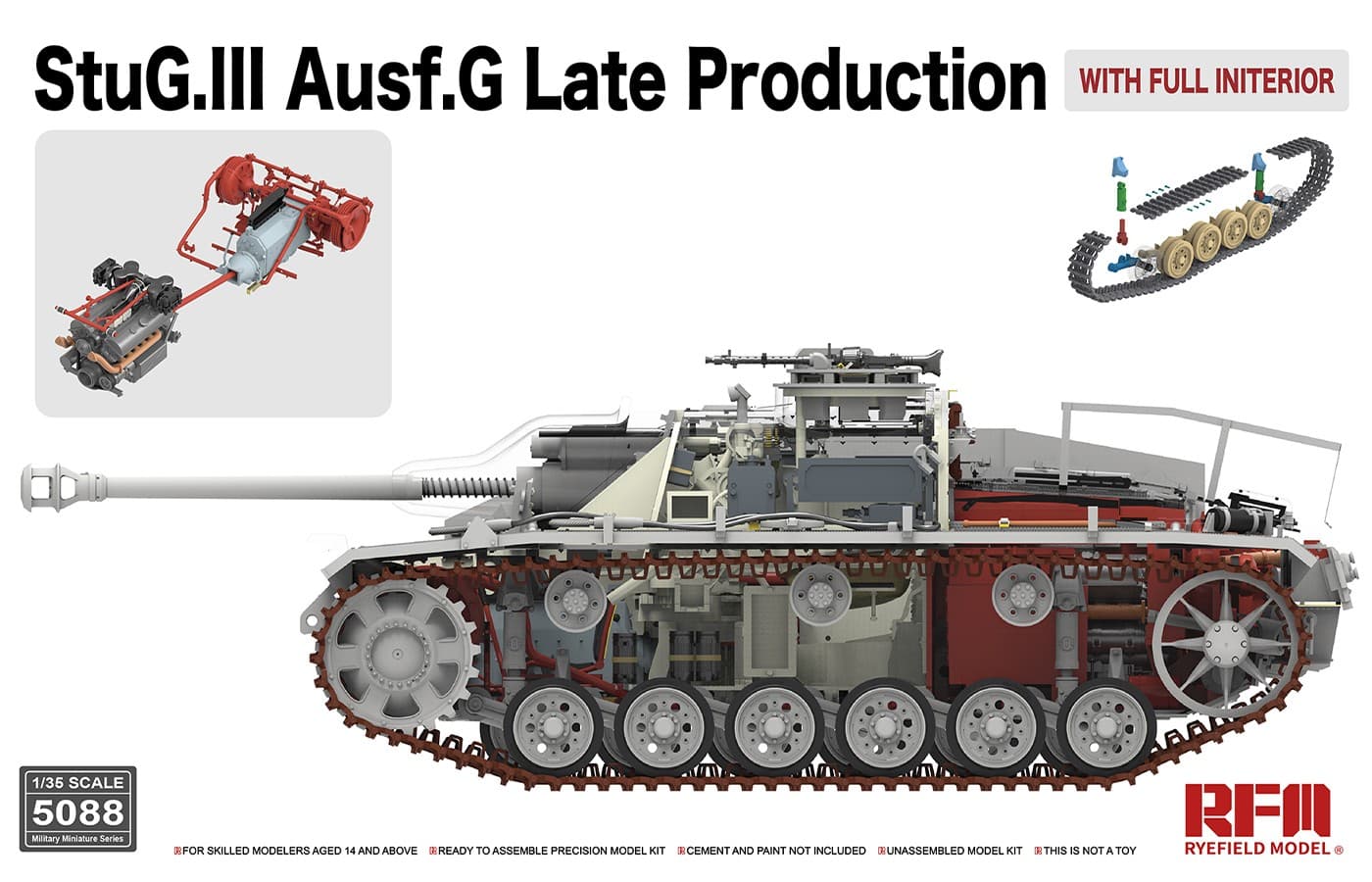Rye Field Model 1/35 StuG.III Ausf.G Late Production with Full Interior (RFM5088) - RFM5088