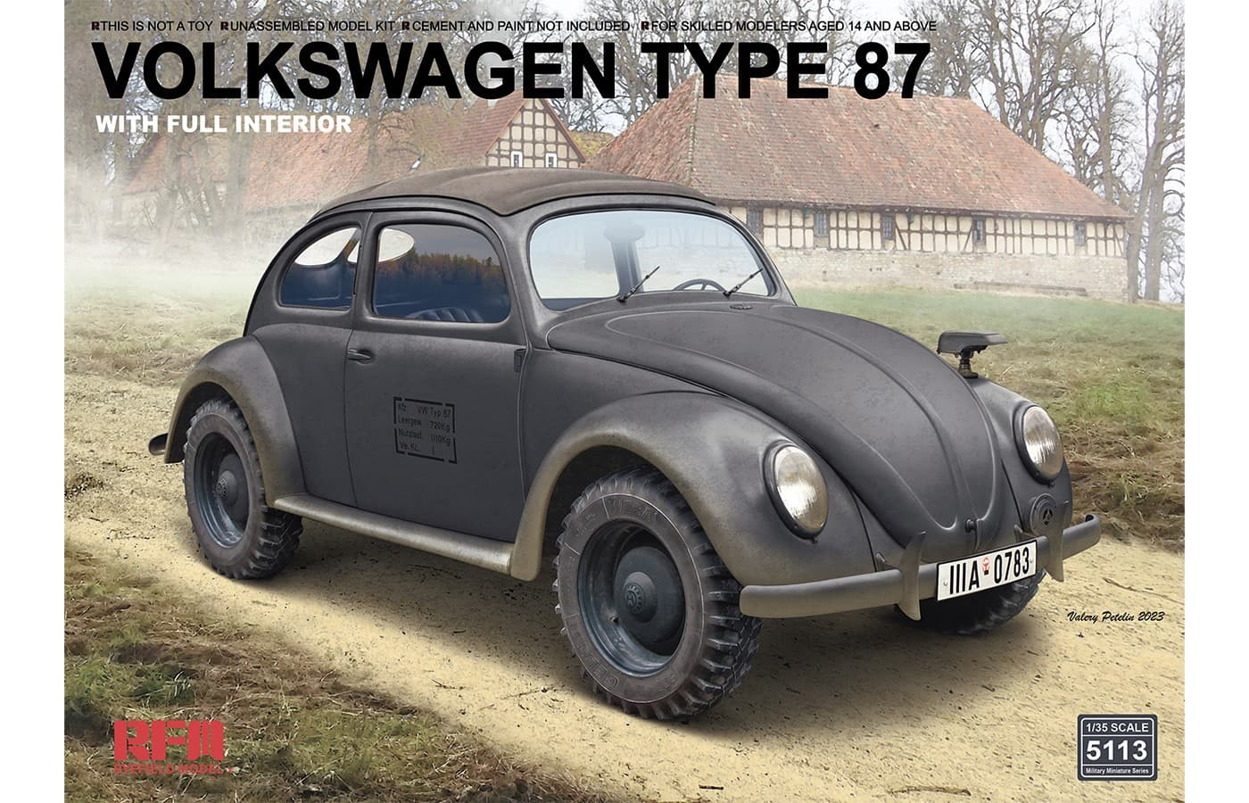 Rye Field Model 1/35 Volkswagen Type 87 with Full Interior (RFM5113) - RFM5113
