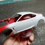 เริ่มพ่นสีตัวบอดี้โมเดลรถยนต์ Tamiya 1/24 Toyota GR86 บริการรับประกอบโมเดลรถยนต์ด้วยโมเดลเลอร์มืออาชีพ