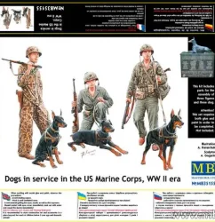 โมเดลฟิกเกอร์ Master Box 1-35 MB35155 Dogs in service in the US Marine Corps, WW II era_1