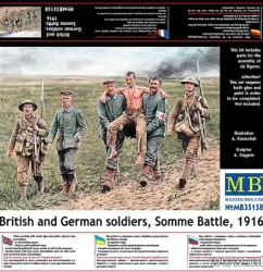 โมเดลฟิกเกอร์ Master Box 1-35 MB35158 British and German soldiers, Somme Battle, 1916_1