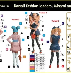 โมเดลฟิกเกอร์ Master Box 1-35 MB35187 Kawaii fashion leaders. Minami and Mai_2